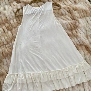 Easel Cream Ruffled Hem Chemise, great for layering under tunics or sweaters.